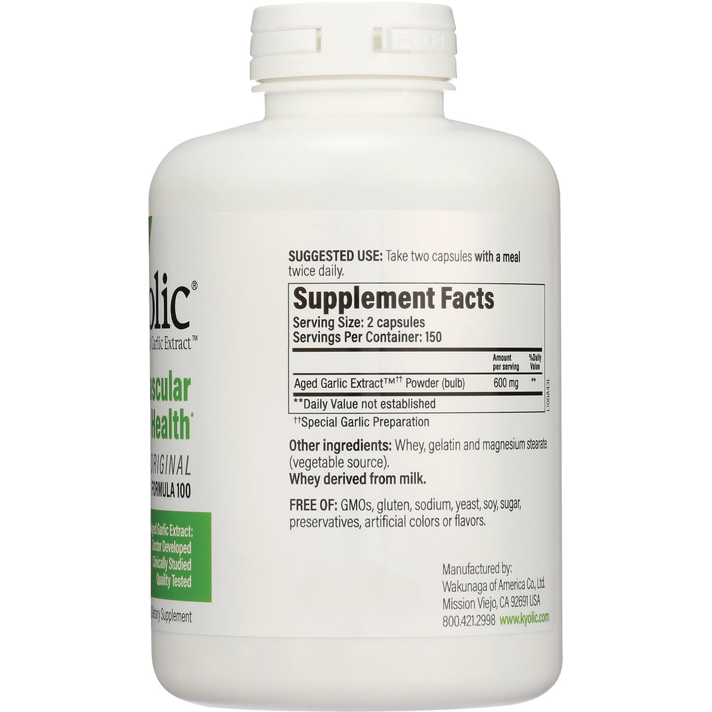 KY048 | back label showing Supplement Facts panel, ingredient list, and free-of statements on a white supplement bottle - Thumbnail