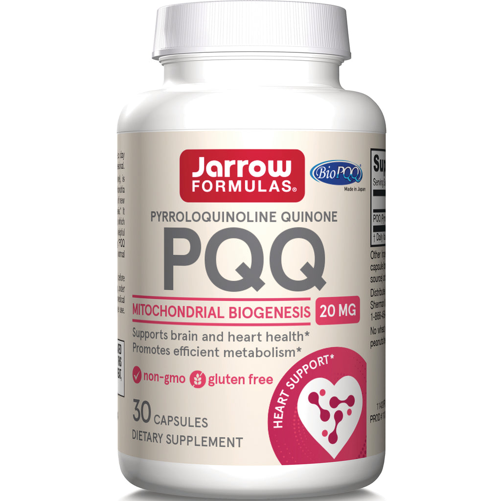 JR263 | Jarrow Formulas PQQ 20 mg bottle, 30 capsules dietary supplement for mitochondrial and heart support, non-gmo gluten free - Thumbnail