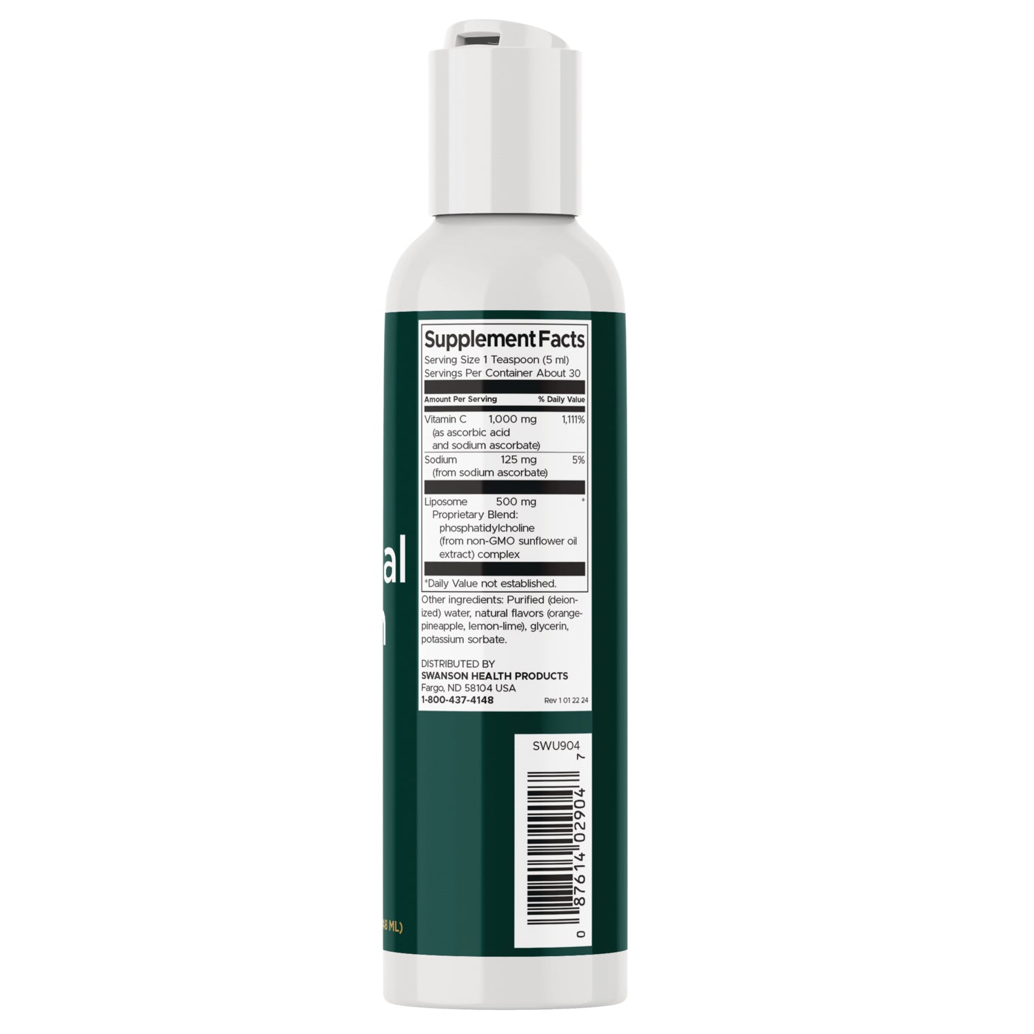 Swanson Vitamins Liposomal Vitamin C 1,000 mg Liquid Swanson Vitamins Liposomal Vitamin C 1,000 mg Liquid