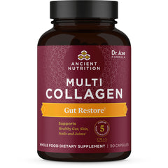 ATN066 | Ancient Nutrition Multi Collagen Gut Restore dietary supplement bottle front label, 90 capsules