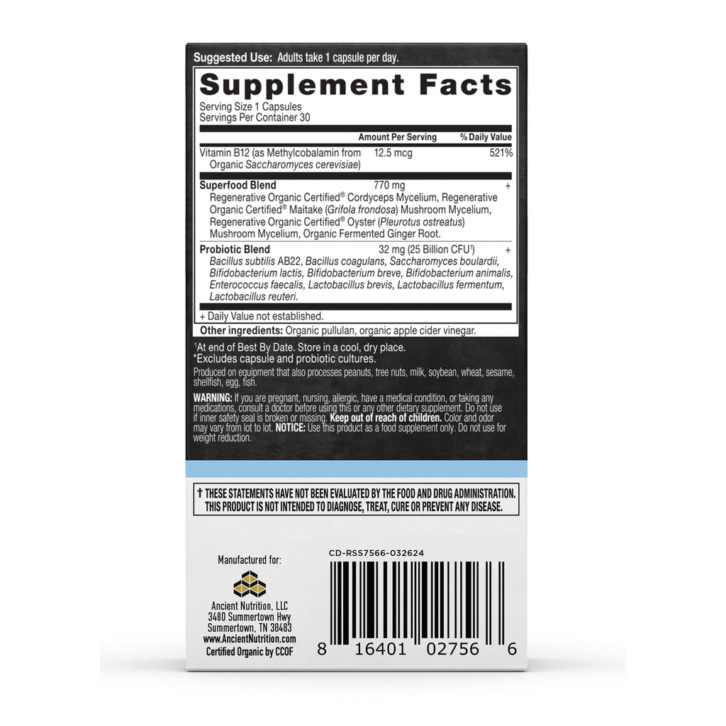 ATN139 | Supplement Facts panel, ingredient and warning text, and barcode on product back - Thumbnail