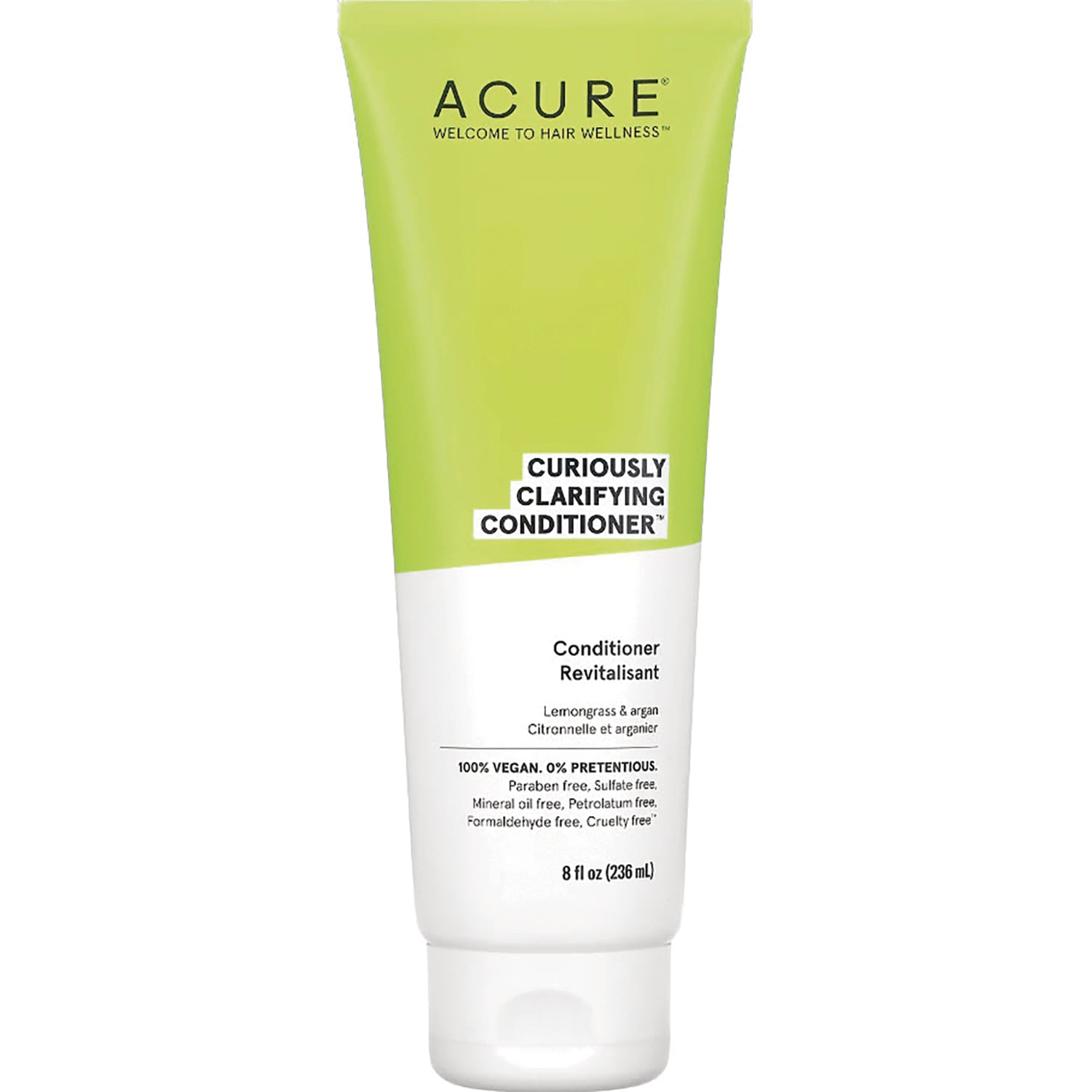 ACR099 | Acure Curiously Clarifying Conditioner tube, lemongrass & argan, 8 fl oz (236 mL)