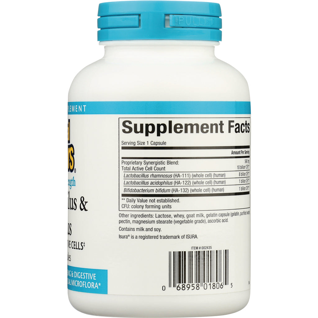 NFC015 | Back label showing Supplement Facts panel, serving size 1 capsule, ingredient list and barcode - Thumbnail