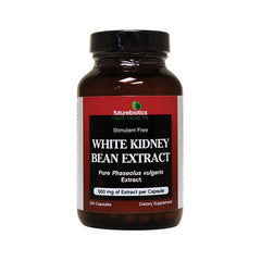 FB055 | Brown supplement bottle labeled WHITE KIDNEY BEAN EXTRACT 500 mg per capsule, 100 capsules