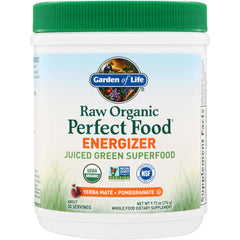 GLF168 | Garden of Life Raw Organic Perfect Food Energizer Juiced Green Superfood, Yerba Mat Pomegranate