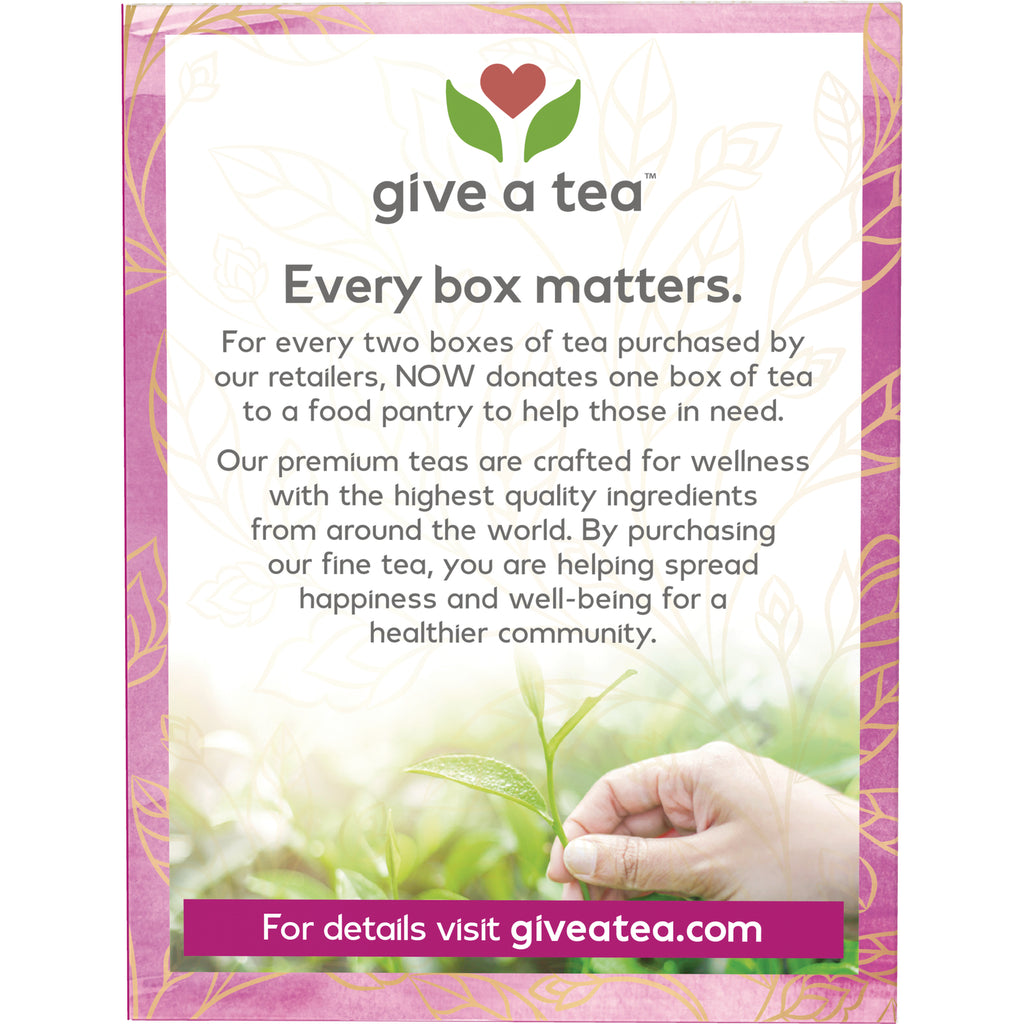 NWF1084 | Give a tea product infographic saying Every box matters with hand holding a tea sprout and donation details - Thumbnail