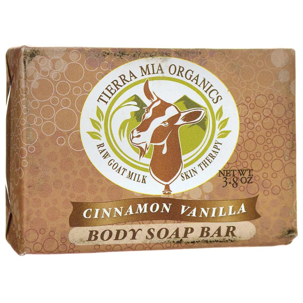 TMA003 | Tierra Mia Organics Cinnamon Vanilla Body Soap Bar, Raw Goat Milk Skin Therapy, 3.8 oz