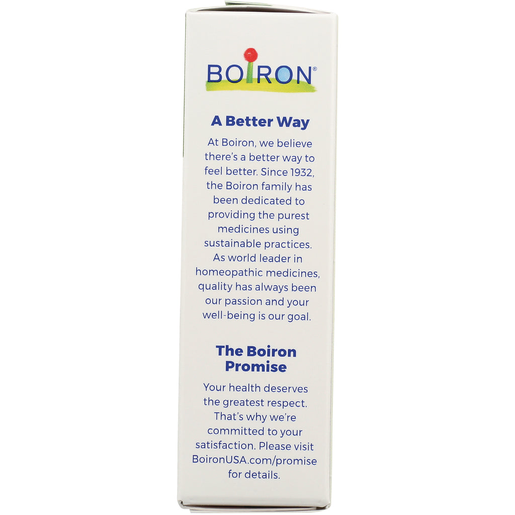 BRN014 | side panel of Boiron box showing A Better Way and The Boiron Promise text - Thumbnail