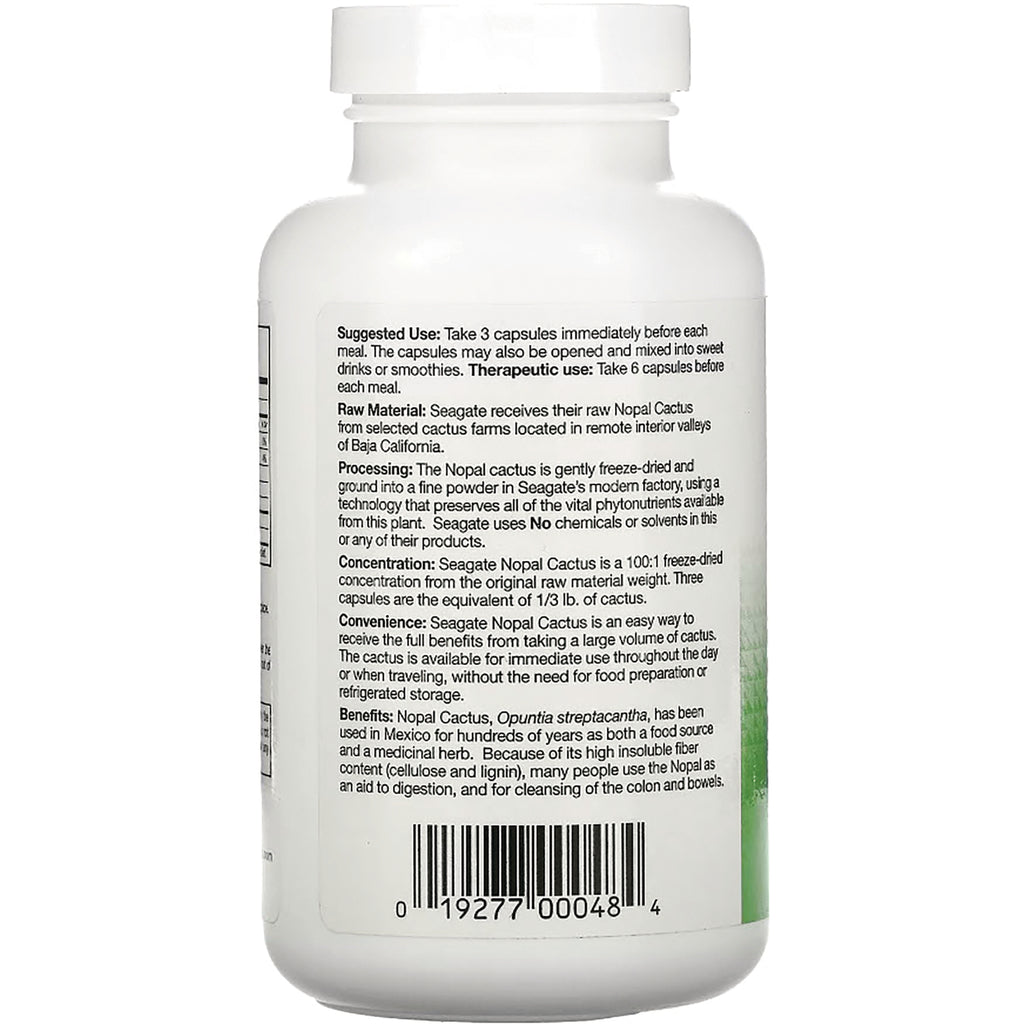 SEG003 | back of white supplement bottle showing usage instructions, ingredient text and barcode - Thumbnail