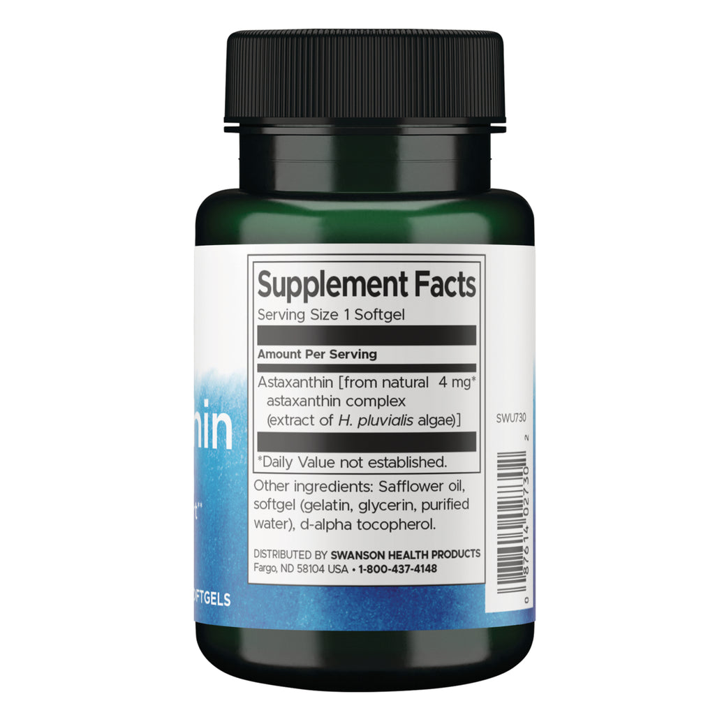 SWU730 | Back label with supplement facts and serving information - Thumbnail