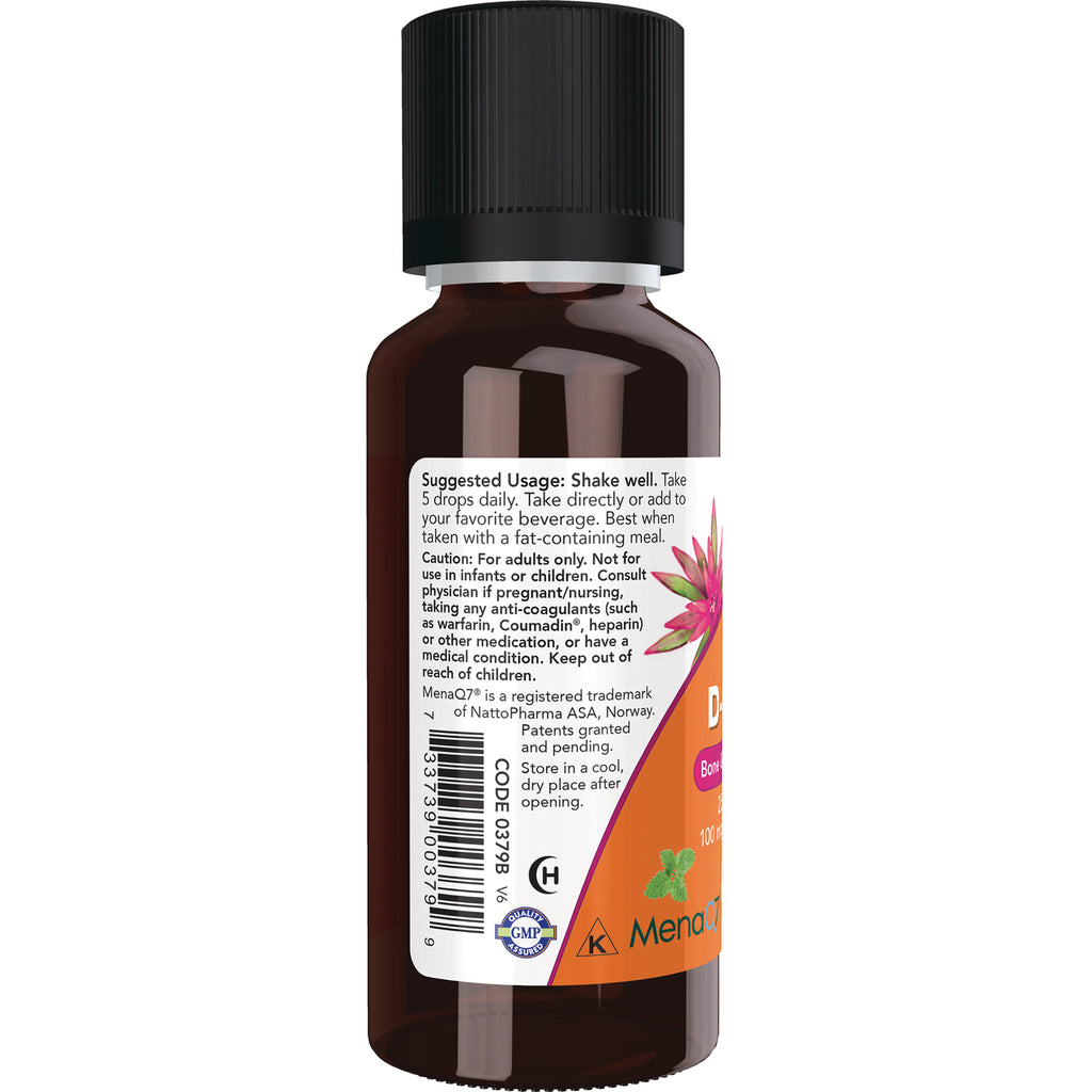 NWF1464 | Back label of brown supplement bottle showing suggested usage and caution text, barcode, and partial orange front panel - Thumbnail