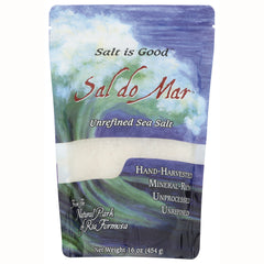 MTF011 | Sal do Mar unrefined sea salt pouch with clear window, hand-harvested, 16 oz