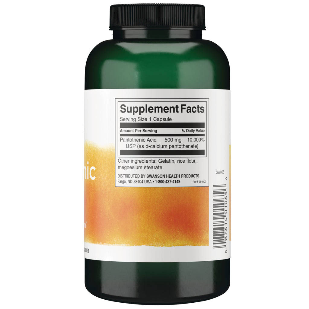 SW065 | Back label with supplement facts and serving information - Thumbnail