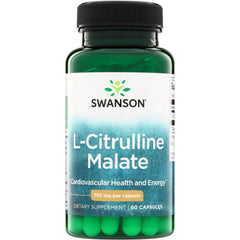 SW1591 | Swanson L-Citrulline Malate supplement bottle, 750 mg per capsule, 60 capsules