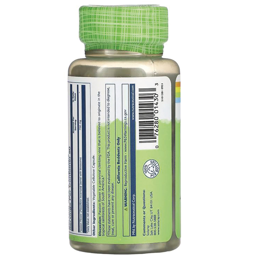 SLR218 | back of green-capped supplement bottle showing barcode, supplement facts and ingredient panels - Thumbnail