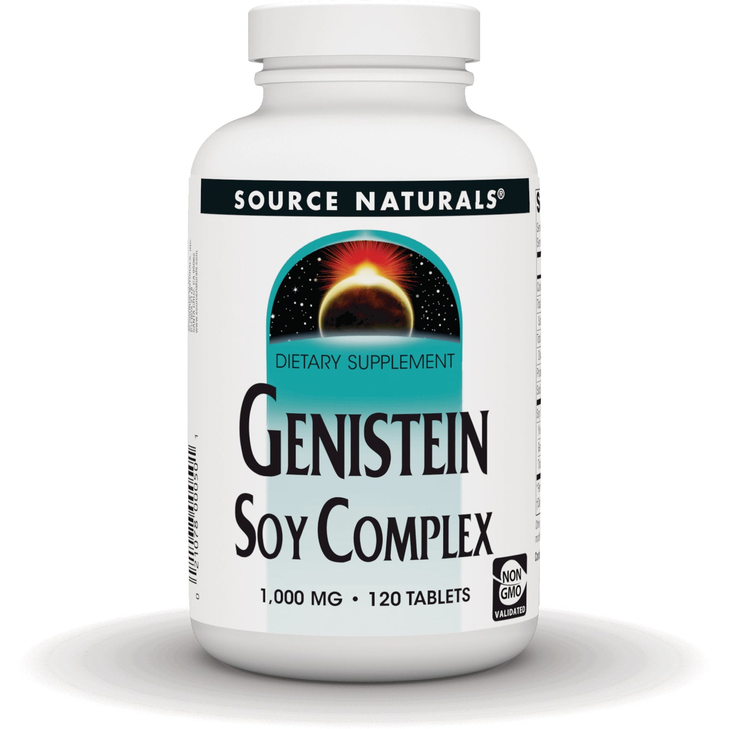SN241 | Source Naturals Genistein Soy Complex dietary supplement, 1,000 mg, 120 tablets, non-GMO bottle front