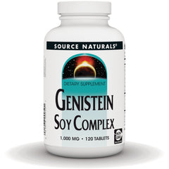 SN241 | Source Naturals Genistein Soy Complex dietary supplement, 1,000 mg, 120 tablets, non-GMO bottle front