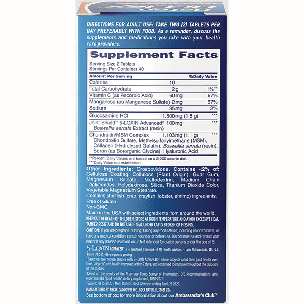 OBF006 | back of blue supplement box showing Supplement Facts panel and ingredient and directions text - Thumbnail