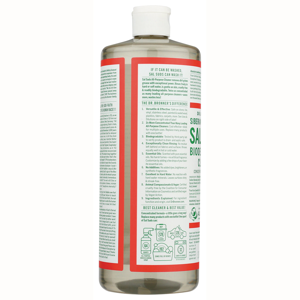 DRB035 | product infographic on back label of clear bottle showing usage instructions, ingredients and icons - Thumbnail