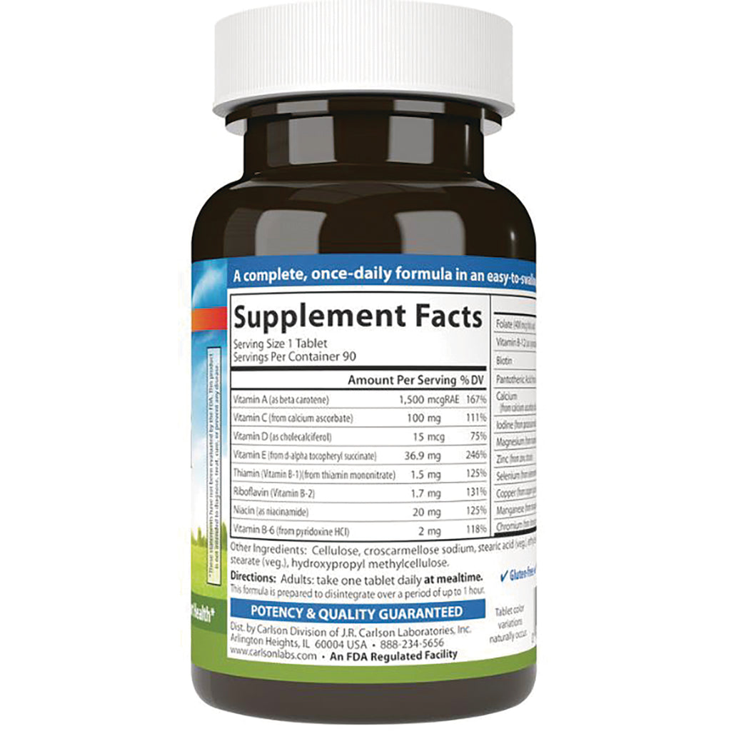 CSN039 | Back of brown supplement bottle showing Supplement Facts label with serving size and ingredient table - Thumbnail