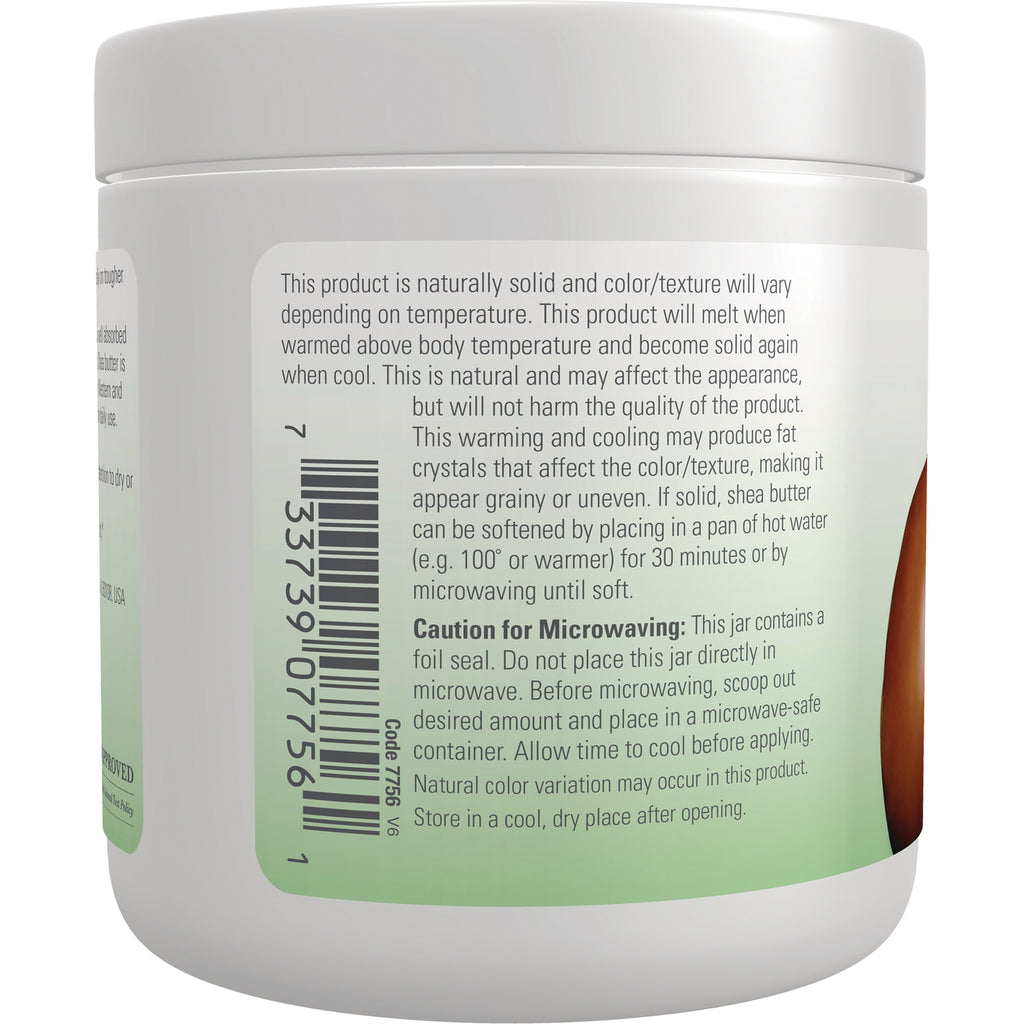 NWF1193 | Back of white jar showing product instructions, barcode, and microwaving caution label - Thumbnail