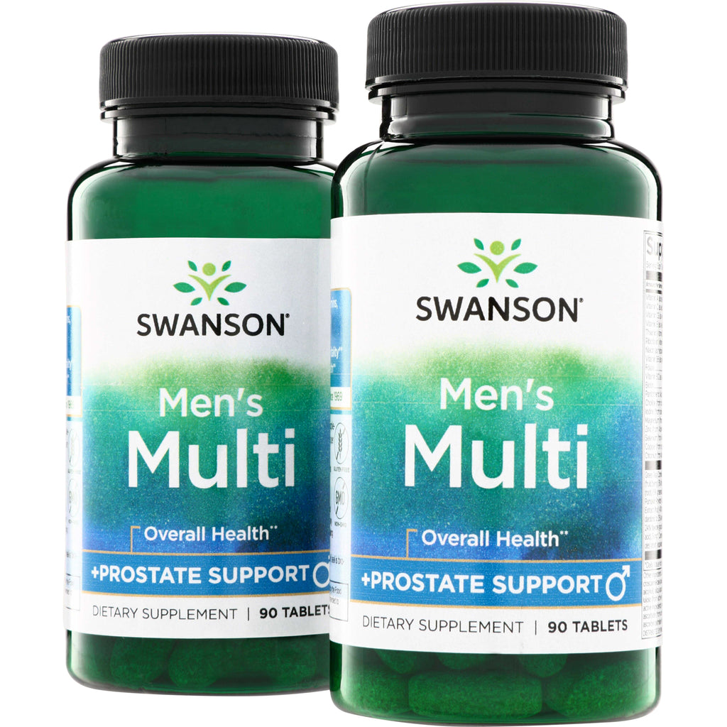 SW1951 | Swanson Men's Multi, Overall Health and Prostate Support, 90 tablets, front of bottle - Thumbnail