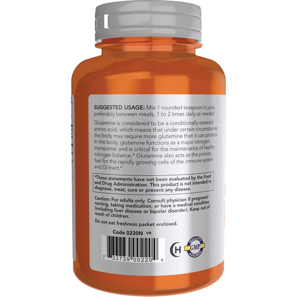 NWF325 | Back label of orange supplement bottle showing suggested usage, caution, barcode and GMP seal - Thumbnail