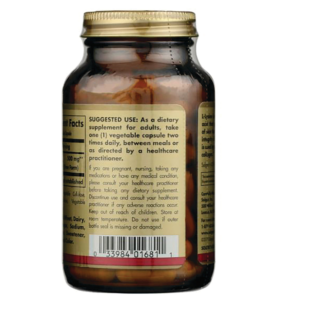 SLG231 | back label with suggested use text and barcode on amber supplement bottle - Thumbnail
