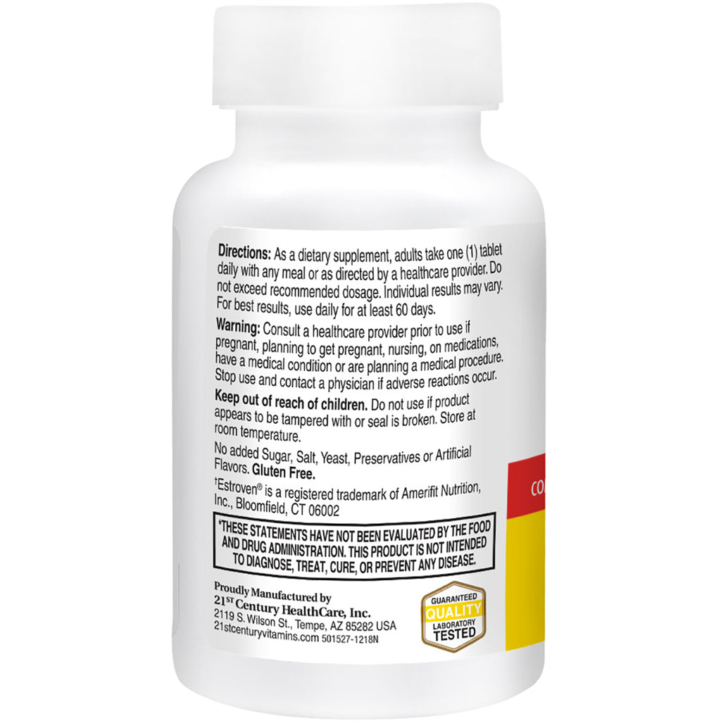 CNT275 | Back label of white supplement bottle showing directions, warnings, and manufacturer information - Thumbnail