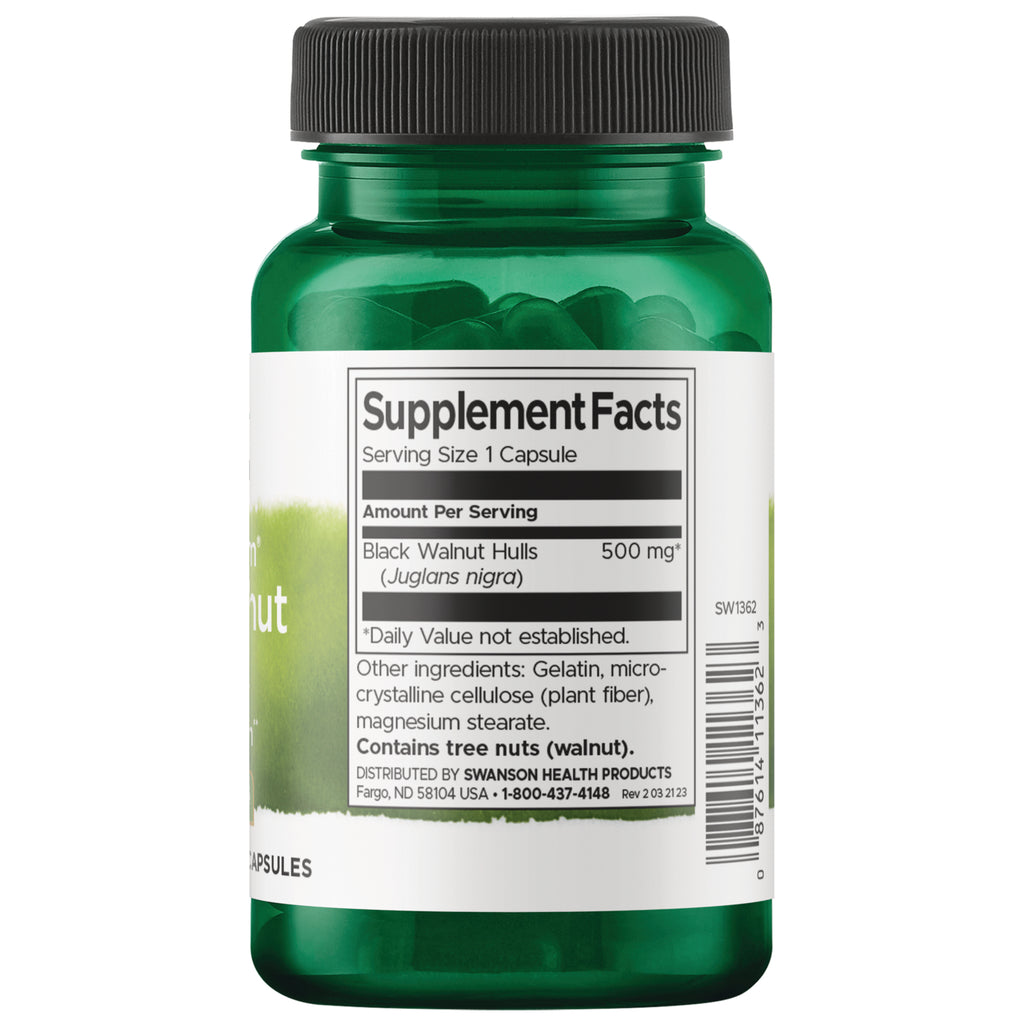 SW1362 | Back label with supplement facts and serving size information - Thumbnail