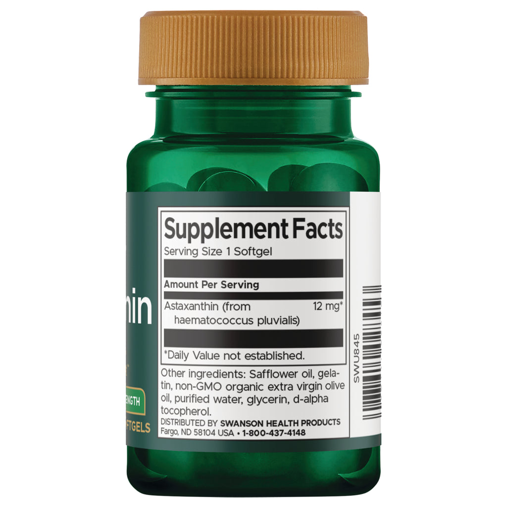 SWU845 | Back label with supplement facts and serving information - Thumbnail