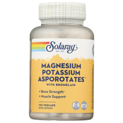 SLR295 | Solaray Magnesium Potassium Asporotates with Bromelain, 120 VegCaps