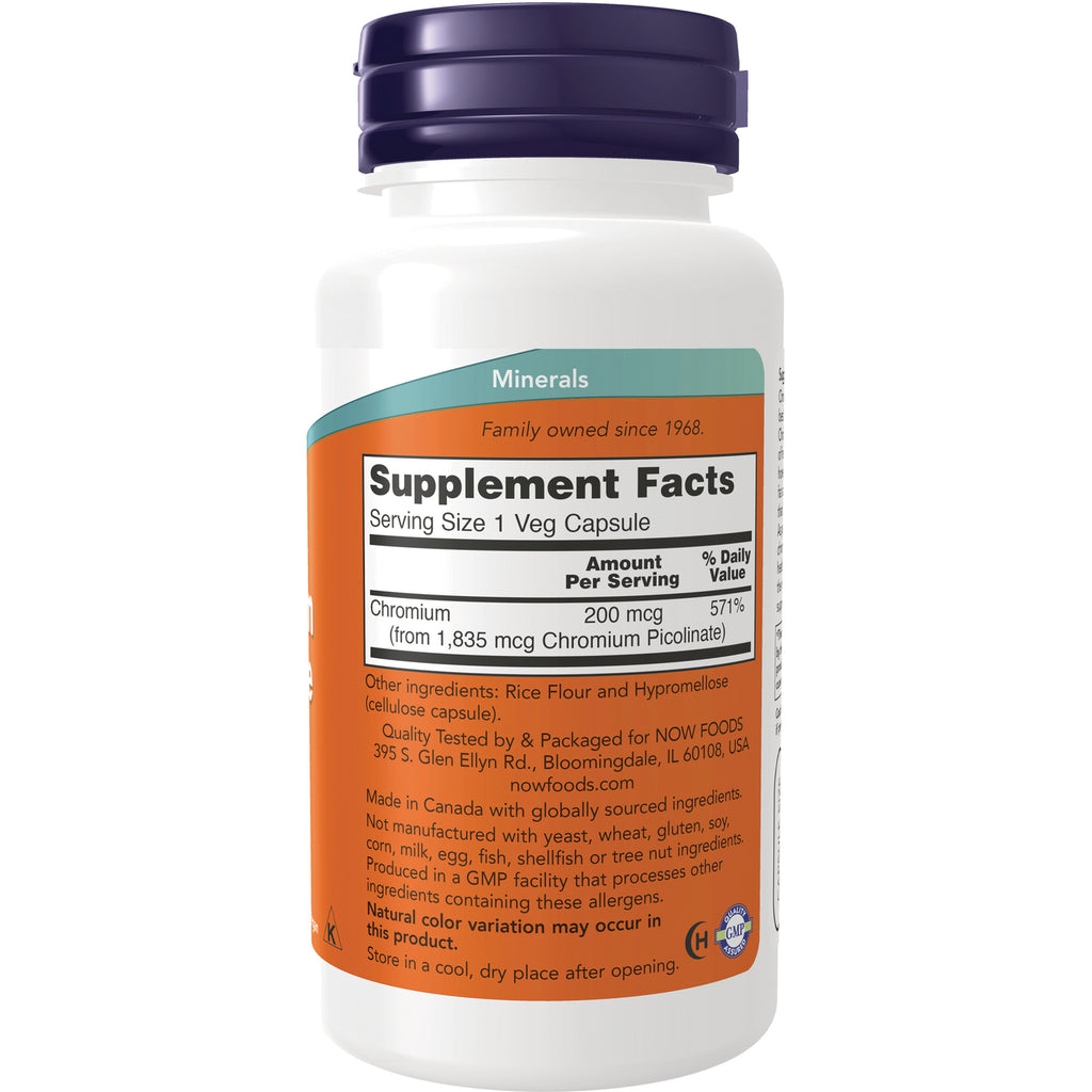 NWF036 | Back of white supplement bottle showing Supplement Facts panel, serving size 1 Veg Capsule and ingredient information - Thumbnail