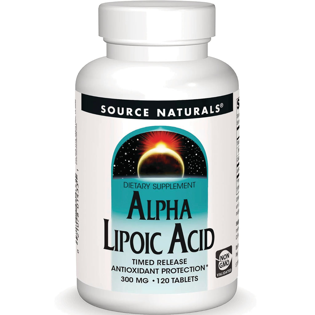 SN436 | Source Naturals Alpha Lipoic Acid 300 mg timed release dietary supplement, 120 tablets - Thumbnail