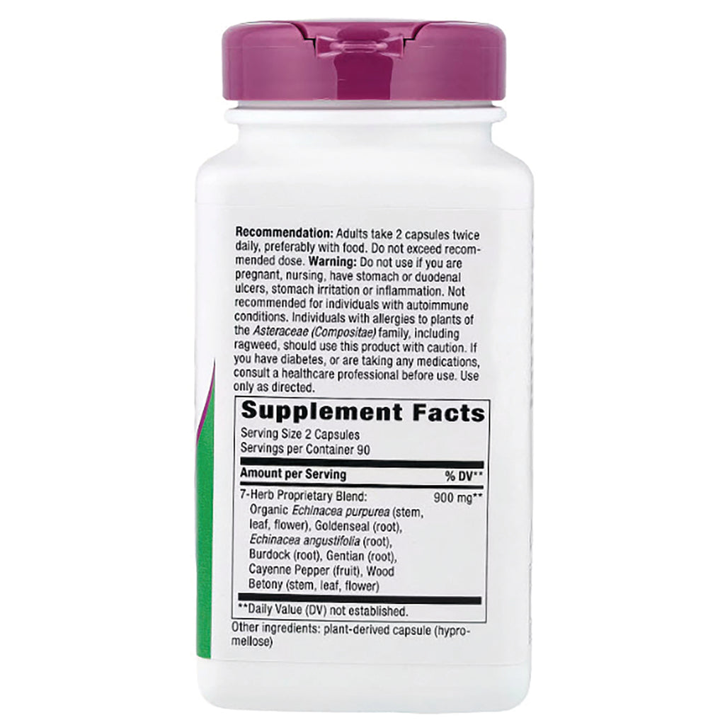 NW275 | Back of white supplement bottle with purple cap showing Supplement Facts label and recommended usage warnings - Thumbnail