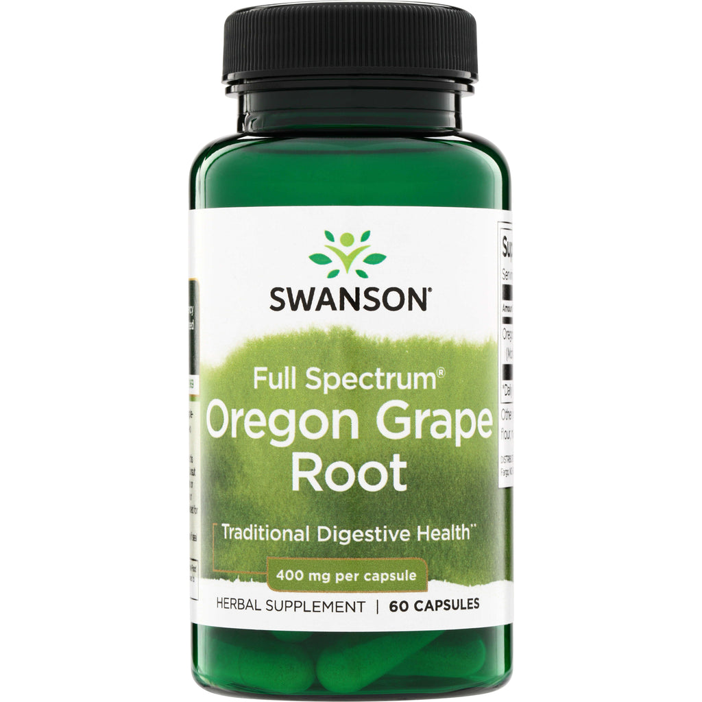 SW1281 | Swanson Full Spectrum Oregon Grape Root 400 mg per capsule, 60 capsules - Thumbnail