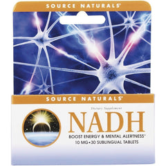 SN700 | Source Naturals NADH dietary supplement, 10 mg, 30 sublingual tablets