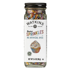 WTK022 | Watkins Rainbow Sprinkles jar, No Artificial Dyes, Non-GMO, 3.4 oz
