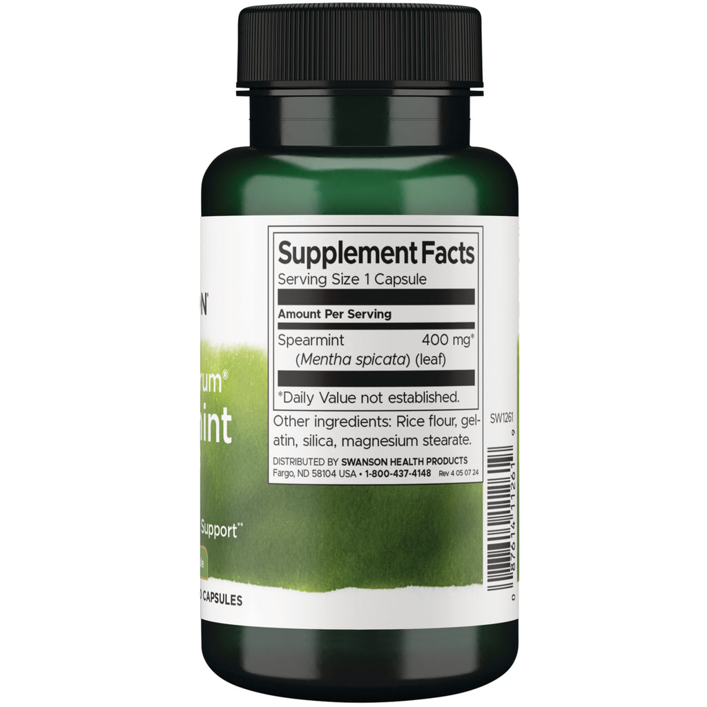 SW1261 | Back label with supplement facts and serving information - Thumbnail