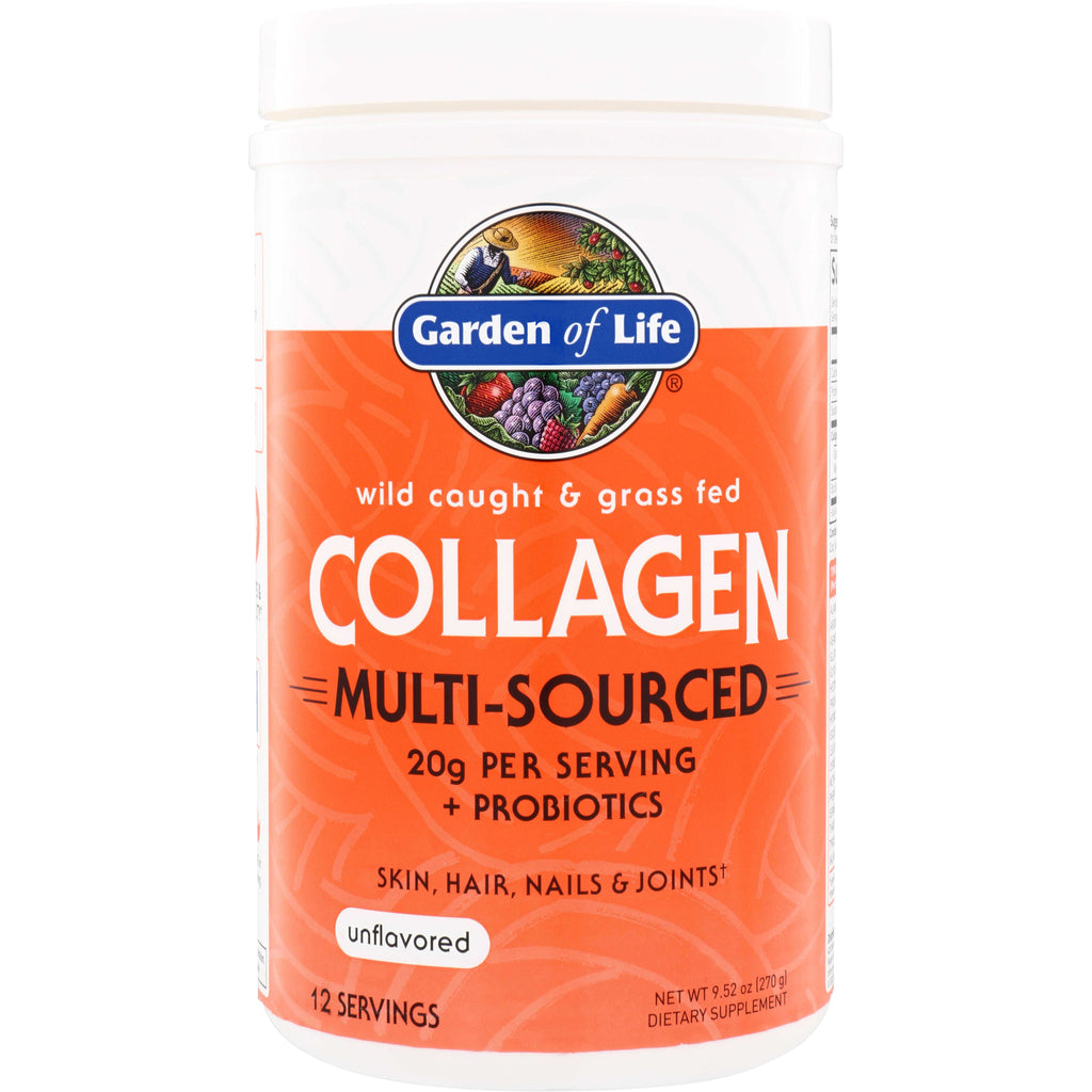 GLF351 | Garden of Life Collagen Multi-Sourced, unflavored, 20g per serving + probiotics - Thumbnail
