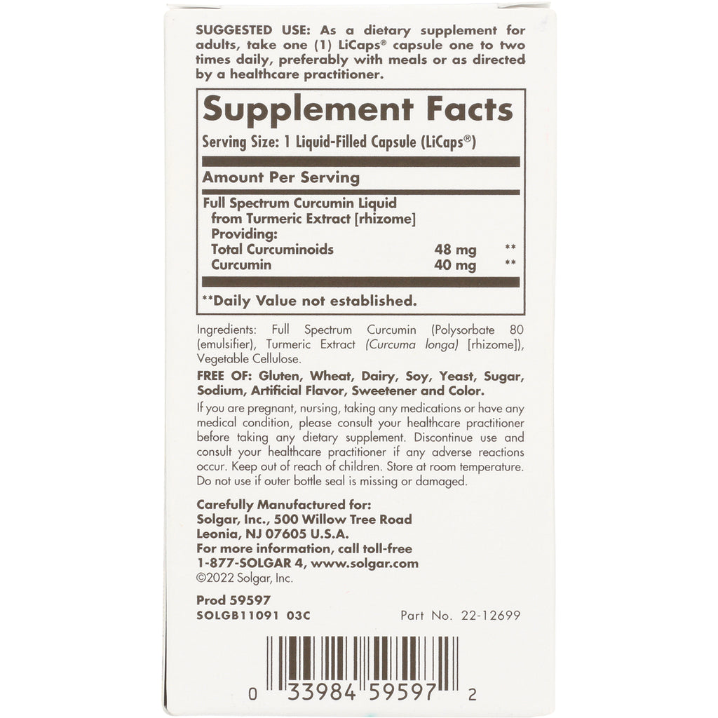 Supplement Facts panel and ingredients list on white supplement box with barcode - Thumbnail
