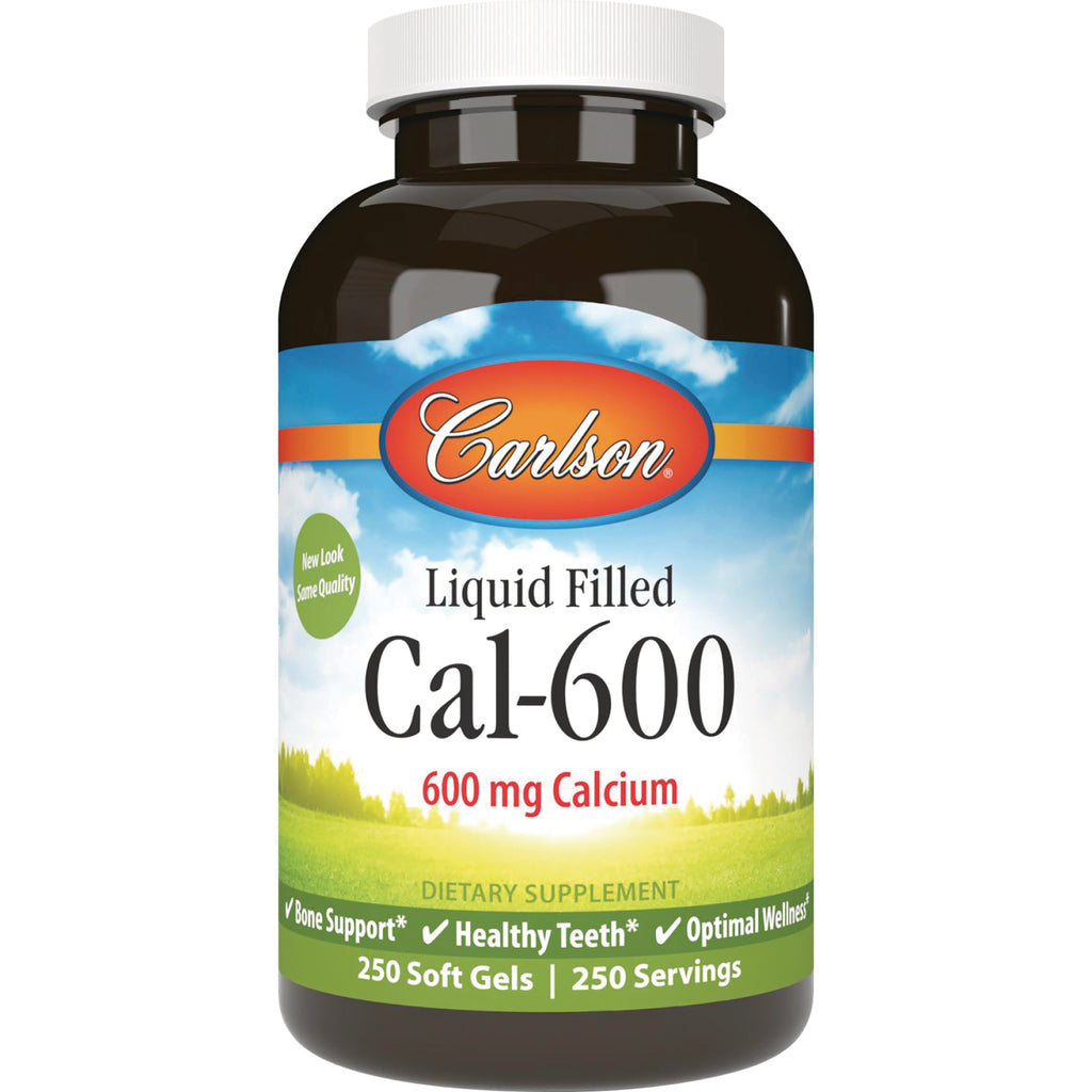 CSN313 | Carlson Liquid Filled Cal-600 bottle, 600 mg calcium, 250 soft gels - Thumbnail