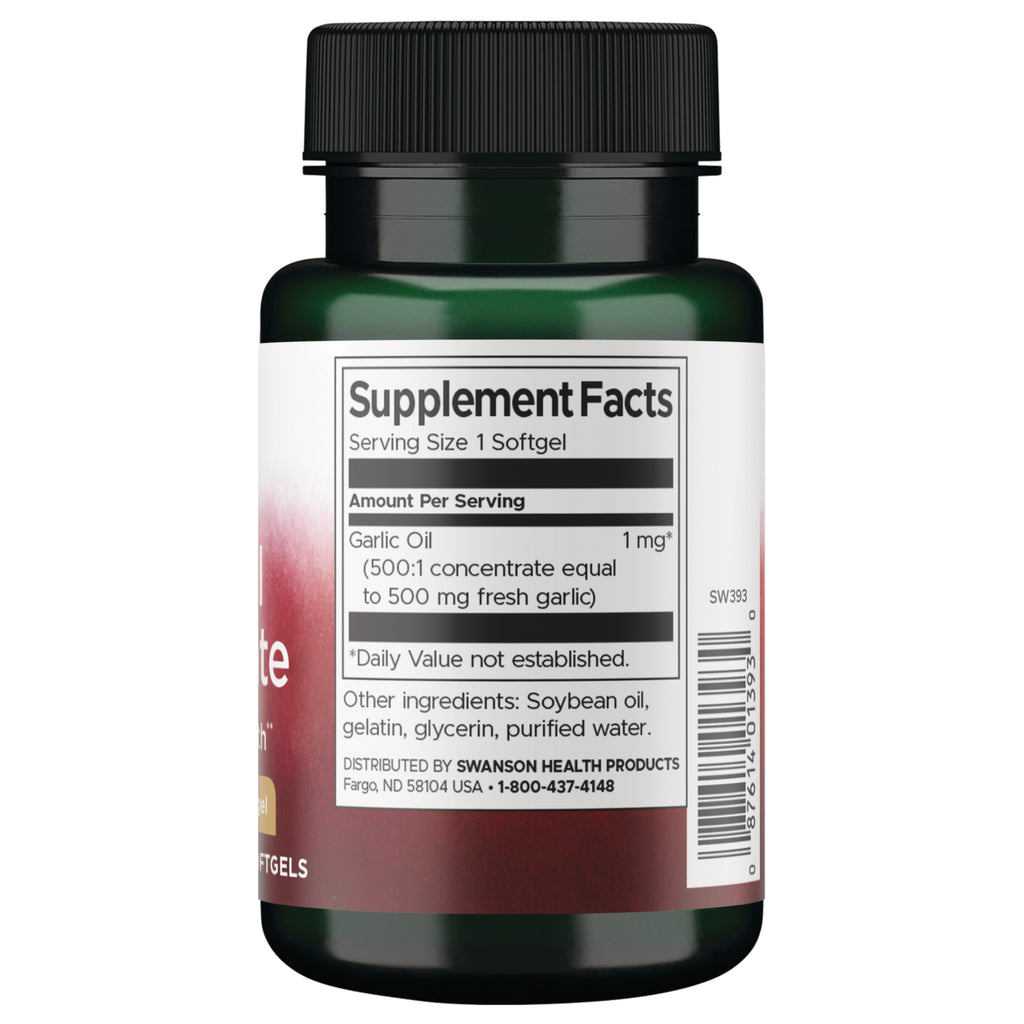SW393 | Back of label with supplement facts and serving information - Thumbnail