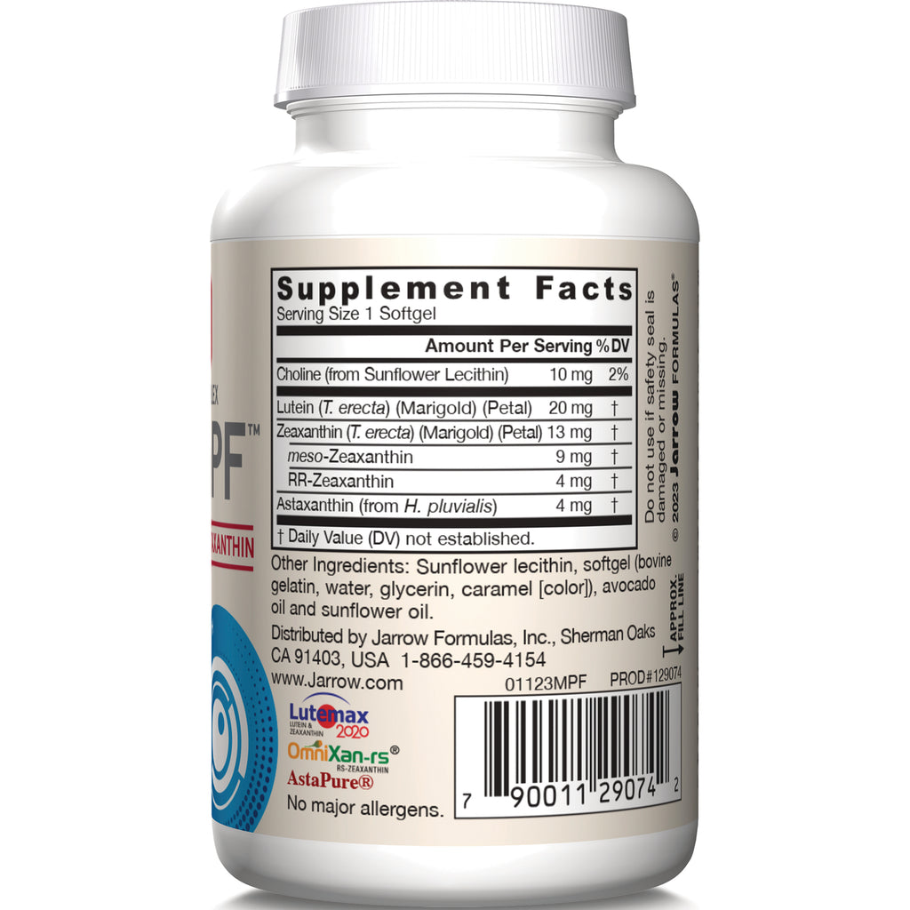 JR325 | Back of white supplement bottle showing Supplement Facts panel, ingredients list and barcode - Thumbnail