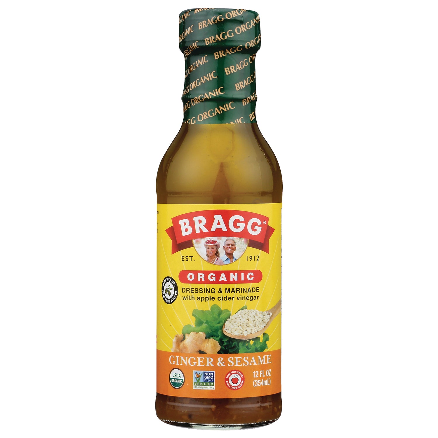 BR015 | Bragg Organic Ginger & Sesame dressing and marinade bottle labeled ORGANIC and BRAGG