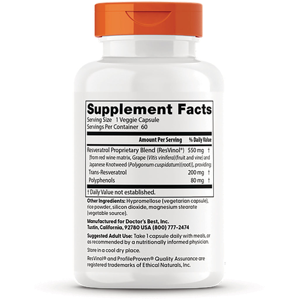 DB146 | back label of white supplement bottle showing Supplement Facts panel, serving size, ingredients and manufacturer info - Thumbnail