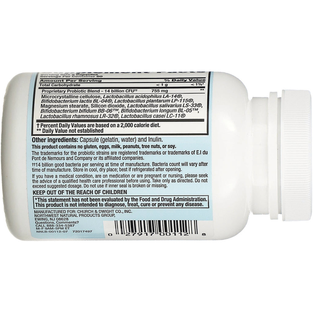 NTN010 | Back label of white supplement bottle showing supplement facts, ingredients, warnings, and barcode - Thumbnail