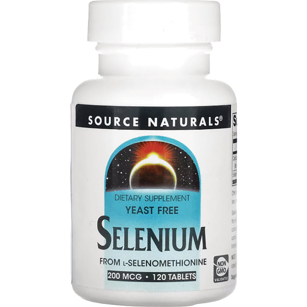 SN707 | Source Naturals Selenium dietary supplement, yeast free, 200 mcg, 120 tablets - Thumbnail
