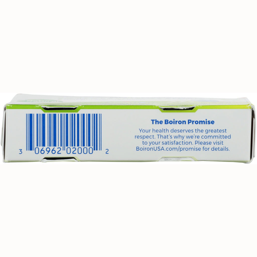 BRN121 | box side with barcode and The Boiron Promise text about satisfaction - Thumbnail