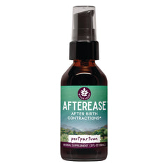 WGH001 | AfterEase postpartum herbal supplement, 2 fl oz bottle front; text: After Birth Contractions